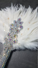 Load image into Gallery viewer, Brides Feather Fan bouquet ,  Great Gatsby wedding decor
