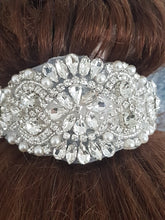 Load image into Gallery viewer, Crystal Vintage Wedding Hair Slide Bride s Bridesmaid  hair slide  Great Gatsby Vintage Glam Art Deco
