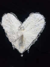 Load image into Gallery viewer, Heart brooch bouquet, jewel heart wedding bouquet.