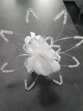 Load image into Gallery viewer, Wedding bouquet  with Crystal Lotus flower wire and  feather petals   Alternative bridal flowers by Crystal wedding uk
