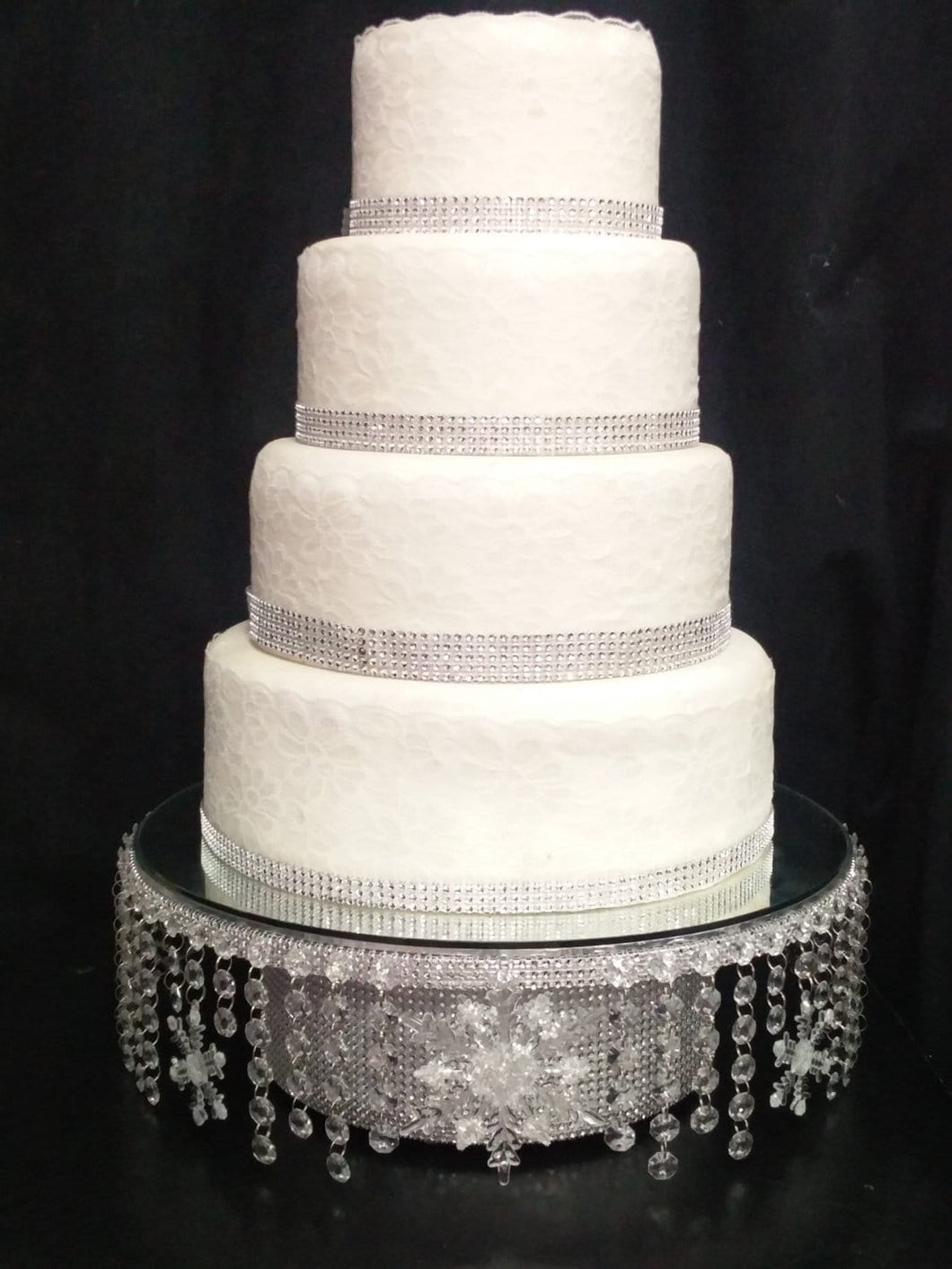 Snowflake  WEDDING Cake Stand Diamante cake stand for a Winter wedding by Crystal wedding uk