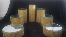 Load image into Gallery viewer, Chandelier wedding cake stands  Asian style ,Ascending design, gold cake stand by Crystal wedding uk