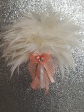 Load image into Gallery viewer, Brides Feather bouquet, Great Gatsby wedding style -ANY COLOUR by Crystal wedding uk
