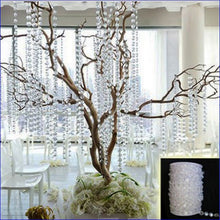 Load image into Gallery viewer, GLASS Crystal Garland 1 metre , Centerpiece Decoration Wedding Reception decor  REAL crystal beads, gold or clear, by Crystal wedding uk
