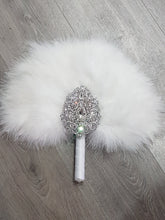 Load image into Gallery viewer, Feather Fan bouquet luxury alternative Bouquet Great Gatsby wedding style -ANY COLOUR Artificial ,Alternative bouquet