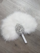 Load image into Gallery viewer, Feather Fan bouquet luxury alternative Bouquet Great Gatsby wedding style -ANY COLOUR Artificial ,Alternative bouquet