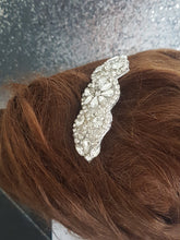 Load image into Gallery viewer, Vintage Glam hair comb, Art Deco, Crystal rhinestone hairpiece, Great Gatsby.