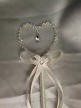 Load image into Gallery viewer, Crystal heart flower girl wand by Crystal wedding uk
