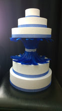 Load image into Gallery viewer, Feather wedding cake stand + divider , set of 2 by Crystal wedding uk