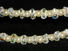 Load image into Gallery viewer, Pearl tiara, crystal hairband