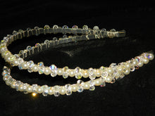 Load image into Gallery viewer, Pearl and crystal double tiara  band