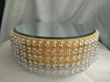 Load image into Gallery viewer, Chandelier wedding cake stands  Asian style ,Ascending design, gold cake stand by Crystal wedding uk
