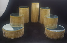 Load image into Gallery viewer, Chandelier wedding cake stands  Asian style ,Ascending design, gold cake stand by Crystal wedding uk