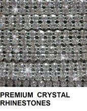 Load image into Gallery viewer, 3 Feet/1 Yard SS18 4.3mm Rhinestone Chain, Crystal silver or gold Plated, Wedding Cake Banding.