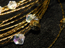 Load image into Gallery viewer, Crystal wire Garland ,Centerpiece Wedding  Decoration, REAL glass crystal beads,  gold, silver or  rose gold wire. Made to order.