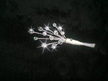 Load image into Gallery viewer, Crystal wire bouquet, Jewel crystal wedding bouquet&  comlimentary groom's buttonhole.