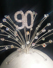 Load image into Gallery viewer, Number/age Cake topper AB Glass crystal beads