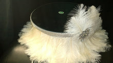 Load image into Gallery viewer, Feather wedding cake stand + divider , set of 2 by Crystal wedding uk