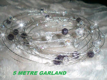 Load image into Gallery viewer, Crystal wire Garland ,Centerpiece Wedding  Decoration, REAL glass crystal beads,  gold, silver or  rose gold wire. Made to order.