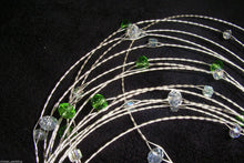 Load image into Gallery viewer, Crystal wire Garland ,Centerpiece Wedding  Decoration, REAL glass crystal beads,  gold, silver or  rose gold wire. Made to order.