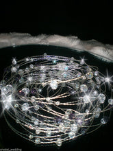 Load image into Gallery viewer, Crystal wire Garland ,Centerpiece Wedding  Decoration, REAL glass crystal beads,  gold, silver or  rose gold wire. Made to order.
