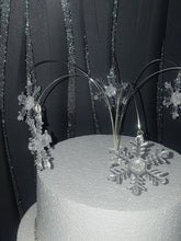 Load image into Gallery viewer, Sparkling Snowflake Cake topper, for a Winter , Christmas wedding
