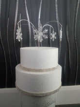 Load image into Gallery viewer, Sparkling Snowflake Cake topper, for a Winter , Christmas wedding