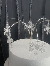 Load image into Gallery viewer, Sparkling Snowflake Cake topper, for a Winter , Christmas wedding