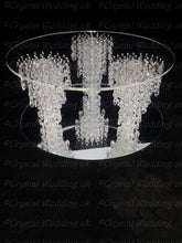 Load image into Gallery viewer, Crystal wedding cake stand, column chandelier style  - many sizes