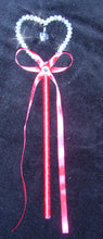 Load image into Gallery viewer, ivory Pearl heart flower girl wand, bridesmaid wand. by Crystal wedding uk