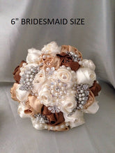 Load image into Gallery viewer, Bridesmaid bouquet ,Crystal pearl brooch bouquet, bridesmaid wedding flowers
