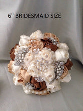 Load image into Gallery viewer, Bridesmaid bouquet ,Crystal pearl brooch bouquet, bridesmaid wedding flowers