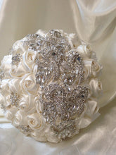 Load image into Gallery viewer, Crystal brooch wedding bouquet- by Crystal wedding uk
