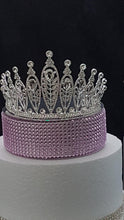 Load image into Gallery viewer, Tiara cake topper ,Princess tiara, cake topper, Quinceanera, princess birthday cake topper by Crystal wedding uk