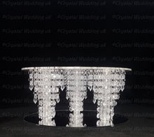 Load image into Gallery viewer, Crystal wedding cake stand, column chandelier style  - many sizes