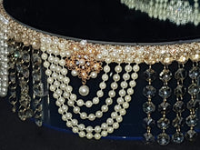 Load image into Gallery viewer, Cascading pearl and Crystal cake stands cascading style ,   1 to 5 tiers - Premium glass crystal faux pearls