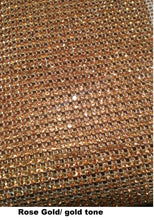 Load image into Gallery viewer, Real crystal Rose gold rhinestone Diamante cake trim banding by Crystal wedding uk