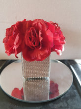 Load image into Gallery viewer, Table centrepiece,Rose and rhinestone crystal, wedding table decor