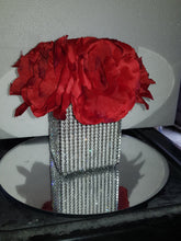 Load image into Gallery viewer, Table centrepiece,Rose and rhinestone crystal, wedding table decor