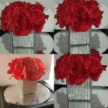 Load image into Gallery viewer, Table centrepiece,Rose and rhinestone crystal, wedding table decor