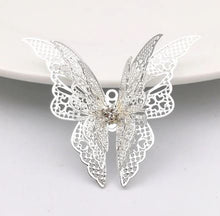 Load image into Gallery viewer, Butterfly cake decorations 3d Metal lace
