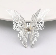 Load image into Gallery viewer, Butterfly cake decorations 3d Metal lace