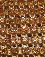Load image into Gallery viewer, Real crystal Rose gold rhinestone Diamante cake trim banding by Crystal wedding uk