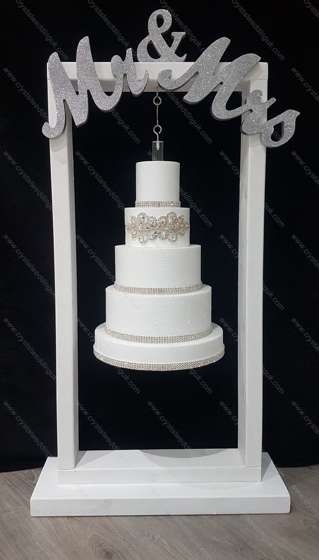 Cake hanger stand, cake frame  + 5 tier acrylic cake kit, wooden Hanger stand 100cm, Personalised Rustic  custom Suspended cake frame