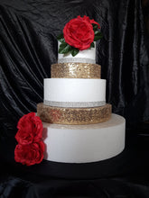 Load image into Gallery viewer, Sequin cake separators, cake dividers, round or square