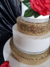 Load image into Gallery viewer, Sequin cake separators, cake dividers, round or square