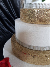 Load image into Gallery viewer, Sequin cake separators, cake dividers, round or square