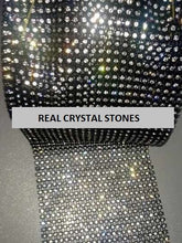 Load image into Gallery viewer, Rhinestone cake stand, real crystal stones by Crystal wedding uk
