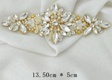 Load image into Gallery viewer, Rose gold crystal Flower wrist corsage set of 4 pieces, Wedding cuff, BRIDAL WRISTLET by Crystal wedding uk