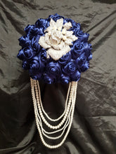 Load image into Gallery viewer, Diamante crystal ROSE Rhinestone drape bridal bouquet - Fully personalised in many colours